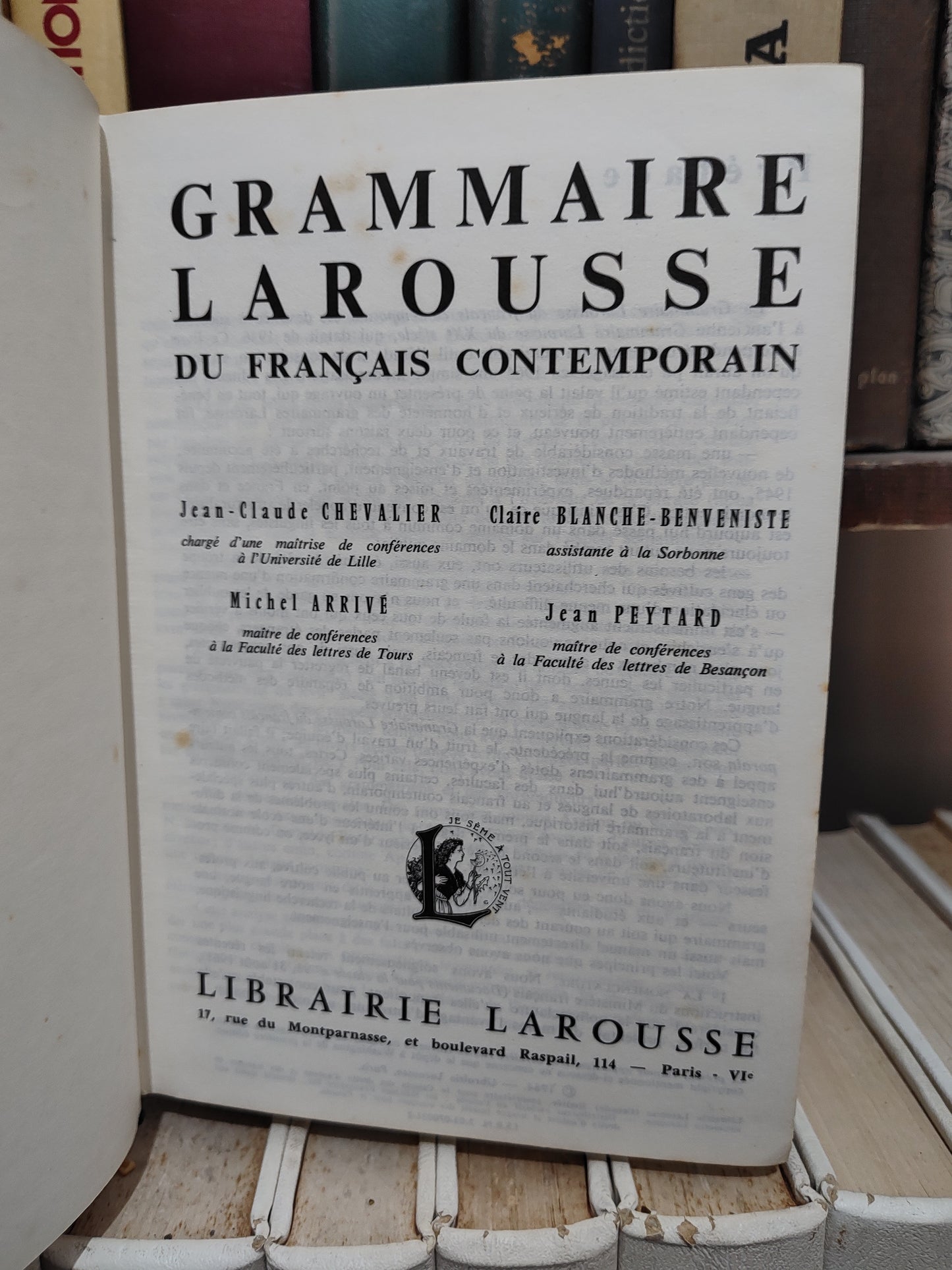 Grammaire Larousse du français contemporain