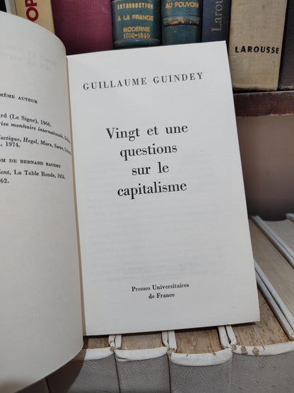 Guindey - Vint et une questions sur le capitalisme