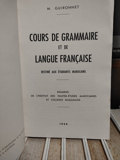 Guironnet - Cours de grammaire et langue français
