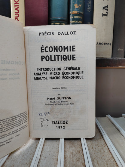 Guitton - Économie politique