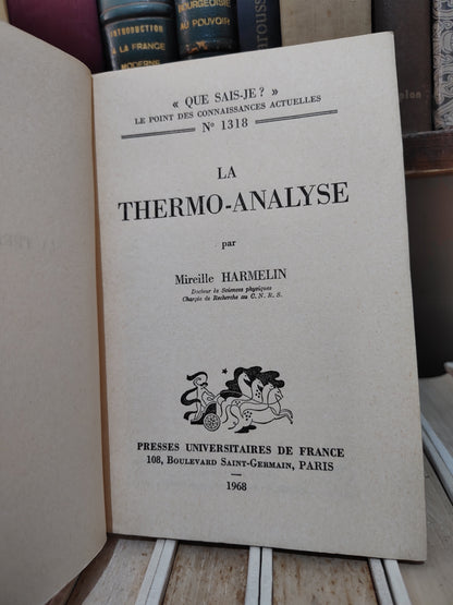 Harmelin - La Thermo analyse