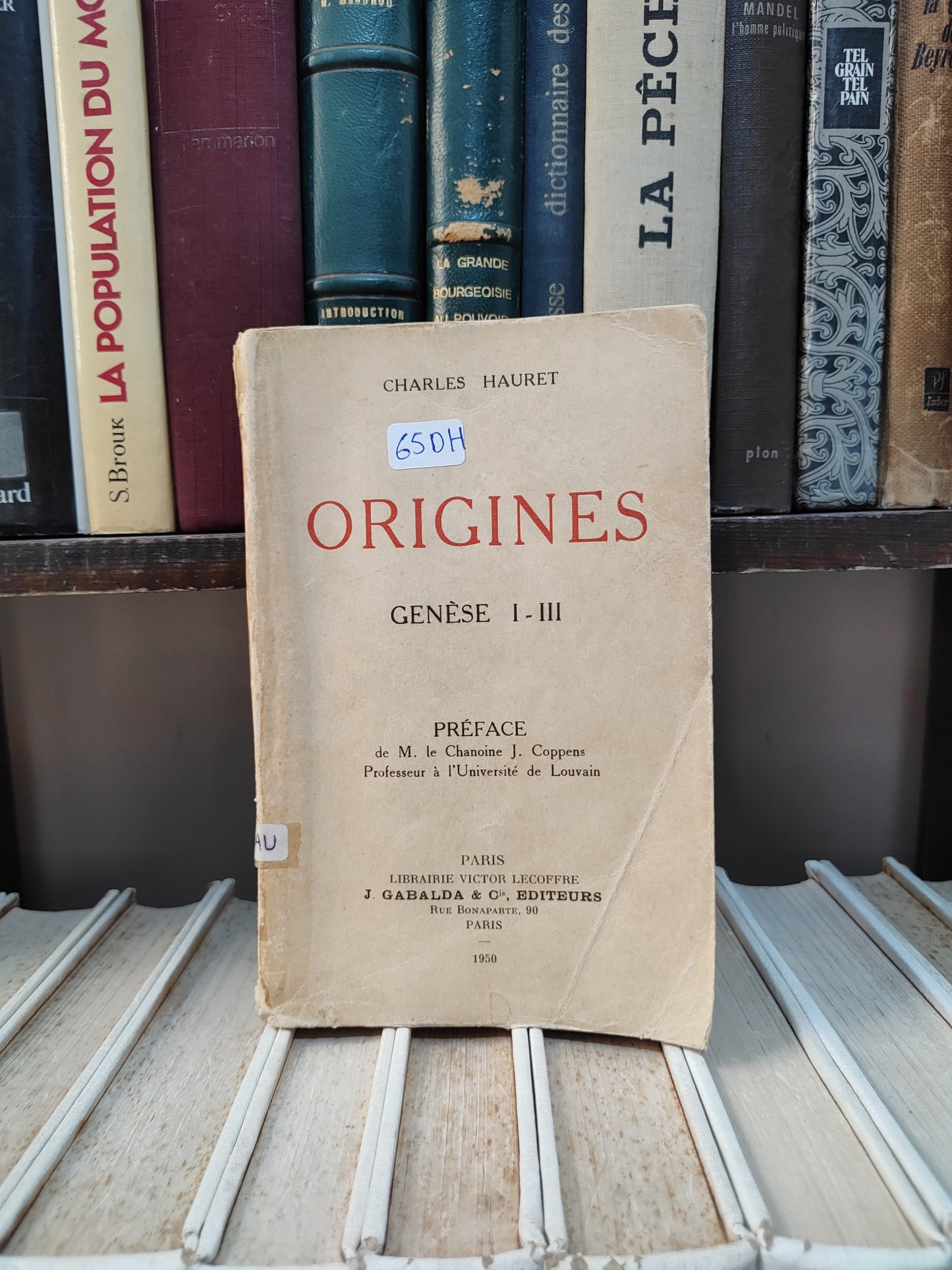 Hauret - Origine de l'univers et de l'homme d'après la Bible  genèse I-III