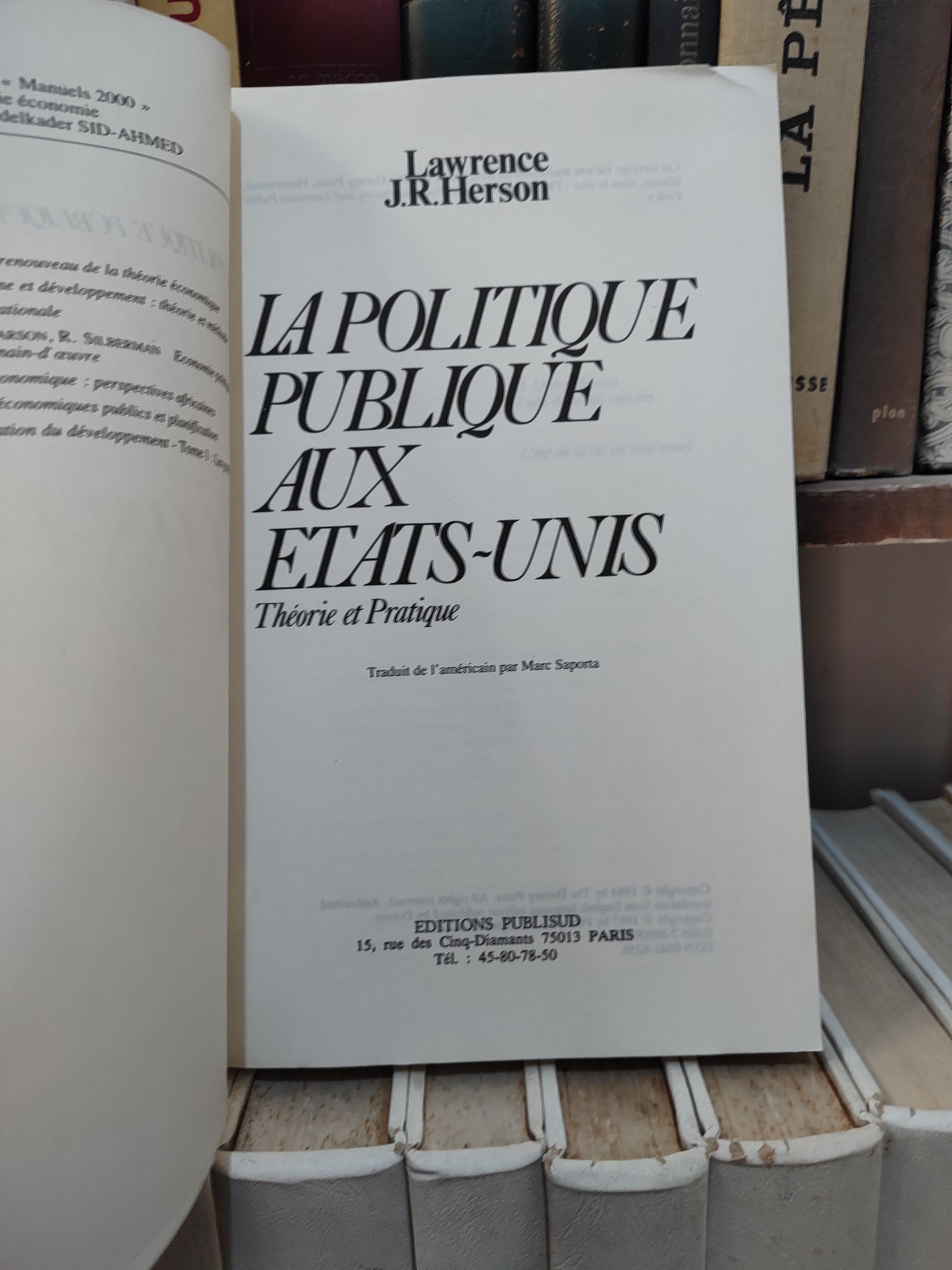 Herson - La politique publique au Etats-Unis