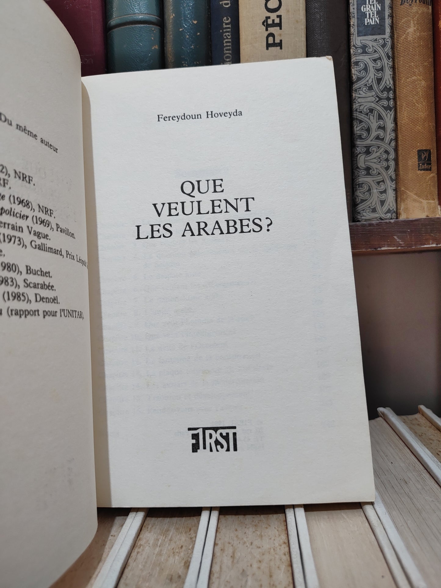 Hoveyda - Que veulent les arabe