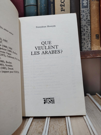 Hoveyda - Que veulent les arabe
