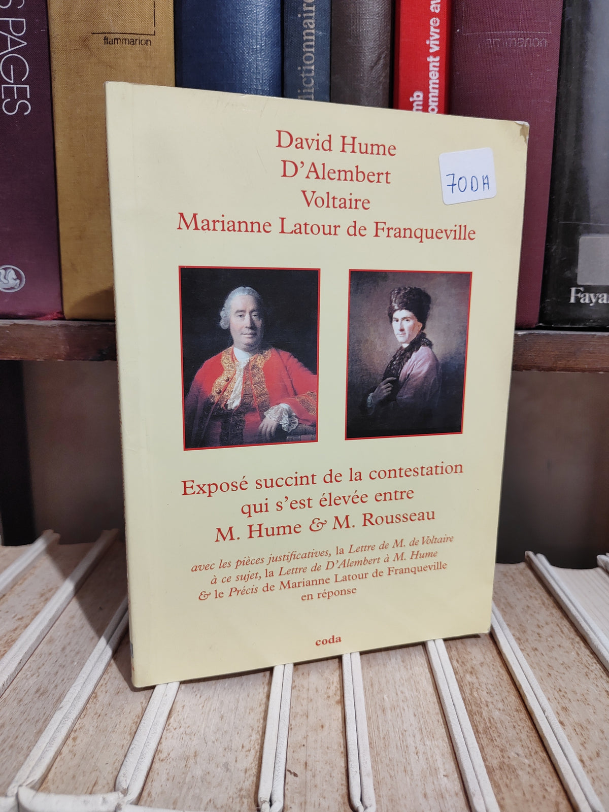 Hume et d'Alembert exposé succinct de la contestation qui s'est élevée entre hume et rousseau