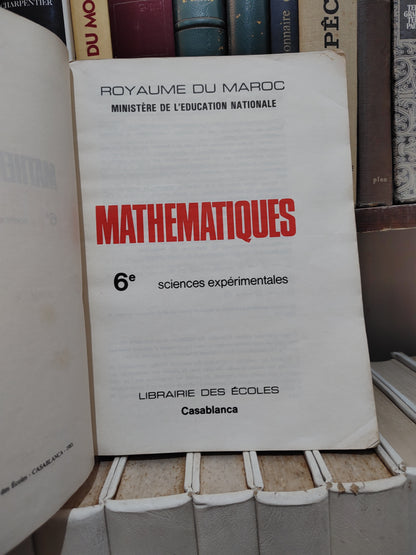 Mathématiques 6e sciences expérimentales