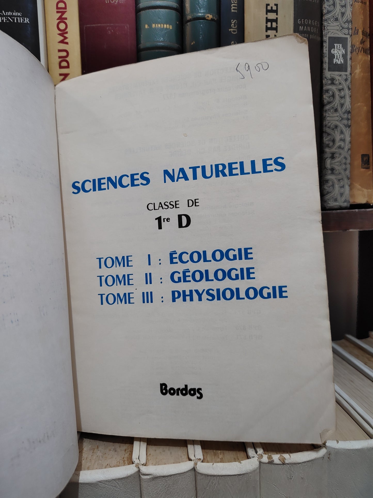 Sciences naturelles écologie géologie physiologie 1er D