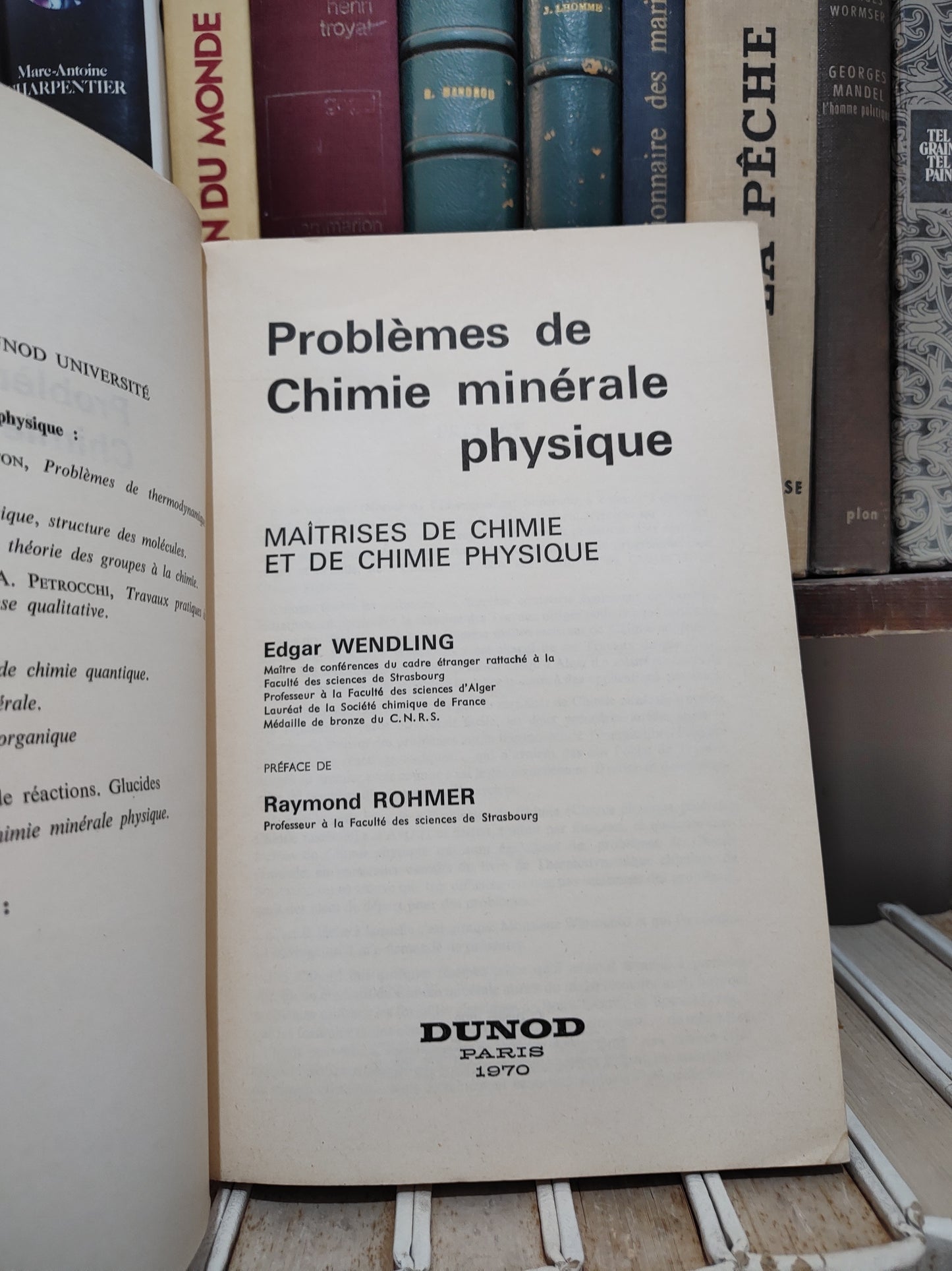 Wendling - Problèmes de chimie minérale physique