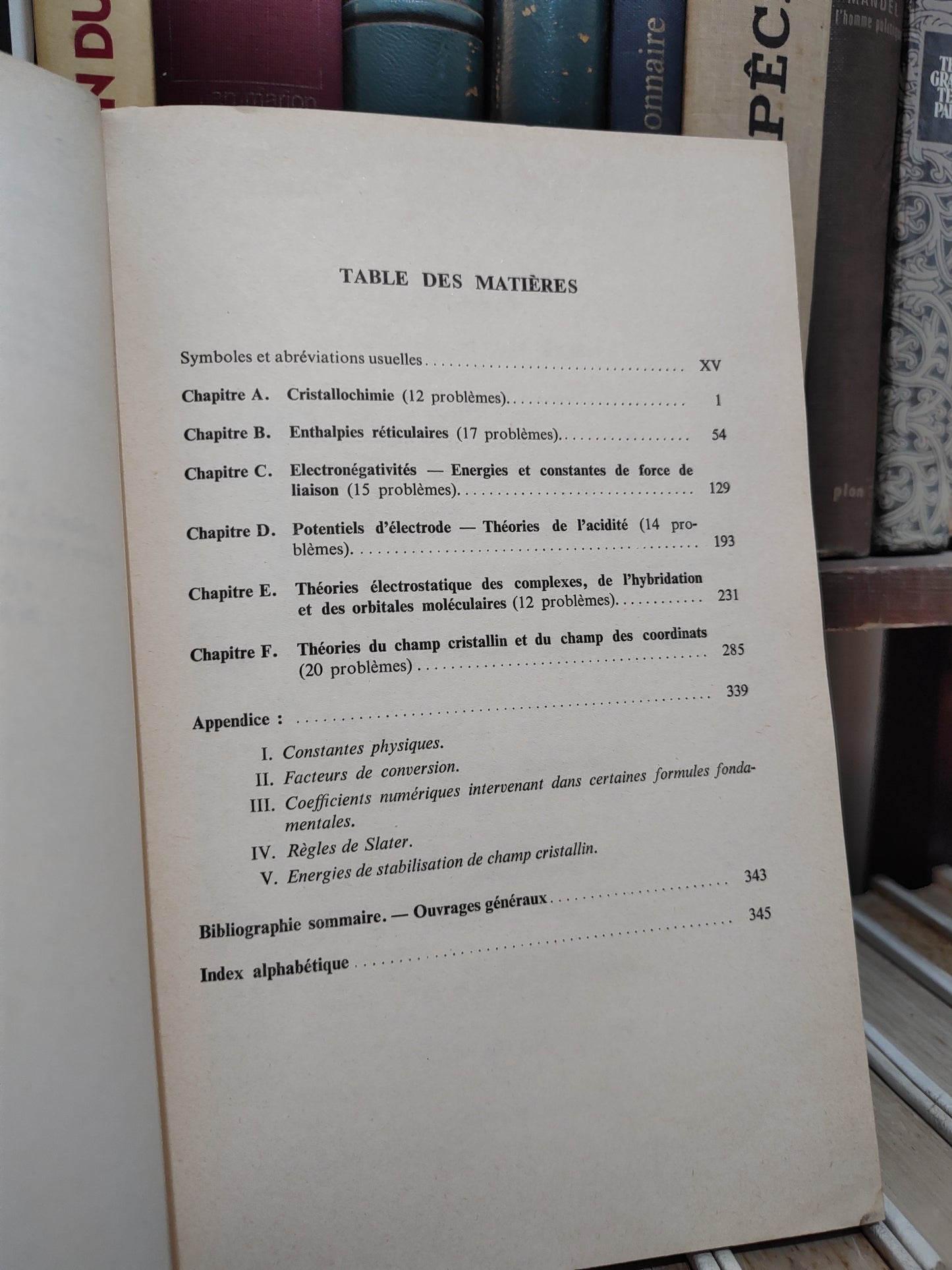 Wendling - Problèmes de chimie minérale physique