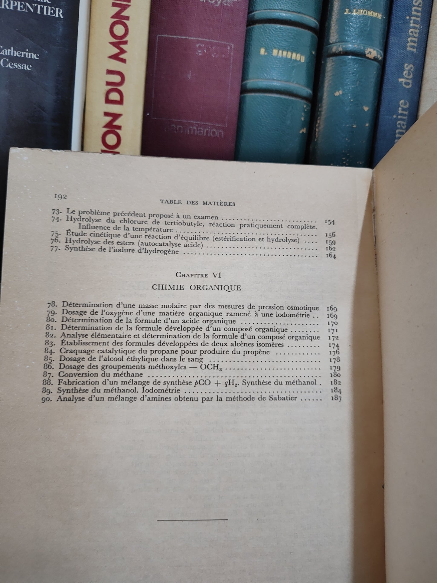 Dévoré - Problèmes de chimie