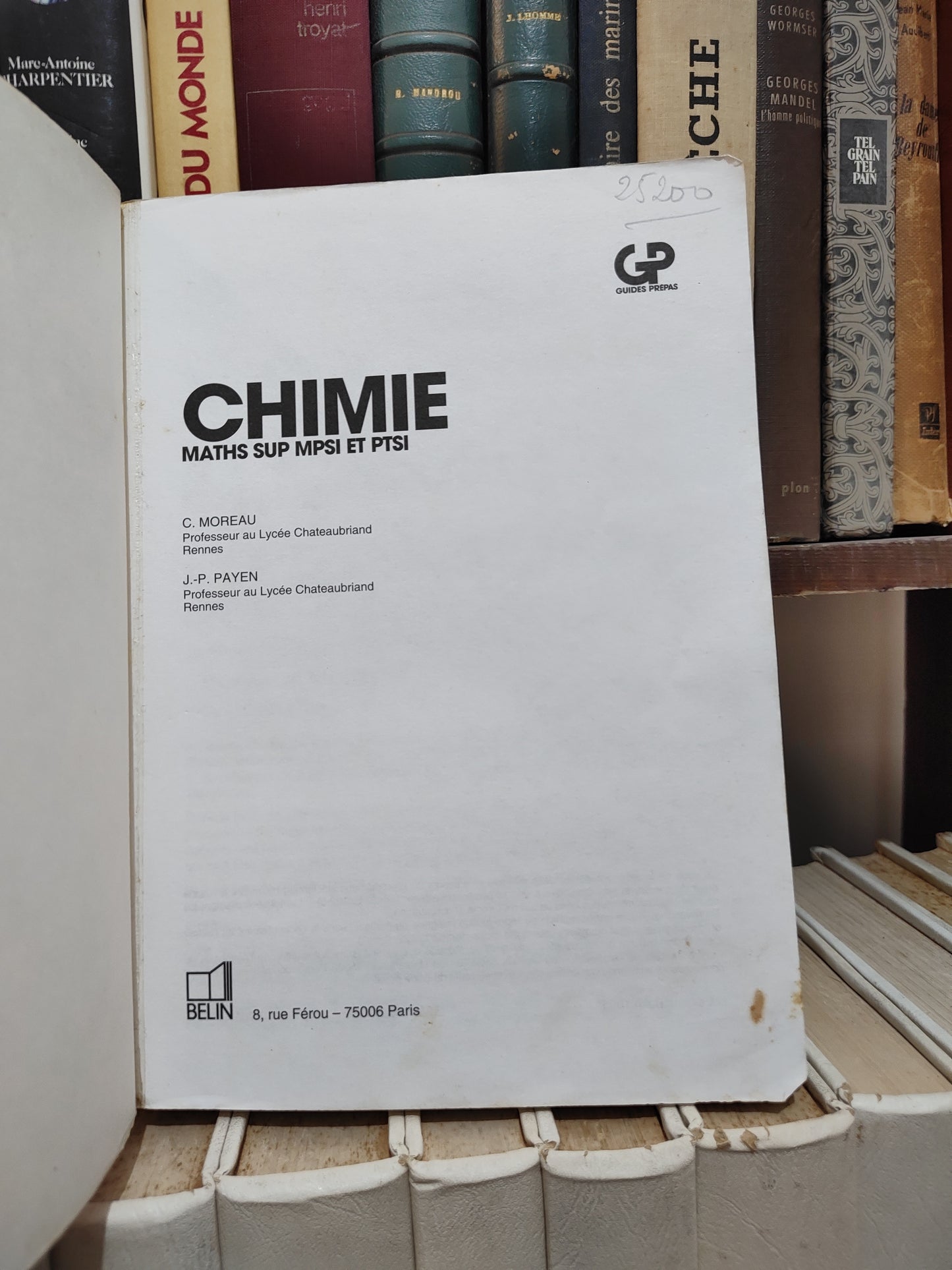 Moreau - Chimie maths sup MPSI et PTSI