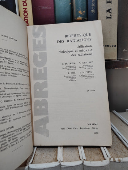 Dutreix - Biophysique des radiations