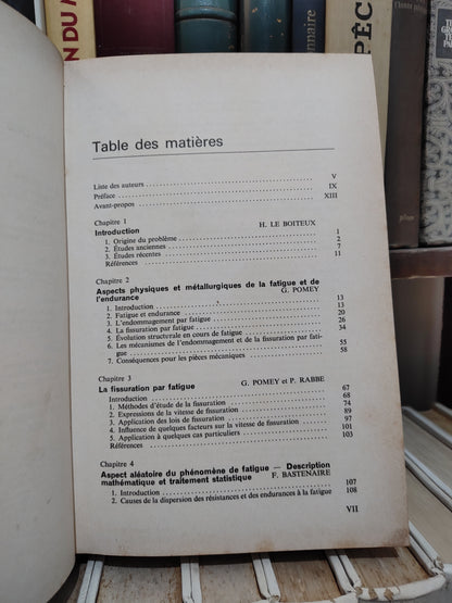 Le Boiteux - La fatigue dans les matériaux aspects physiques et mecaniques