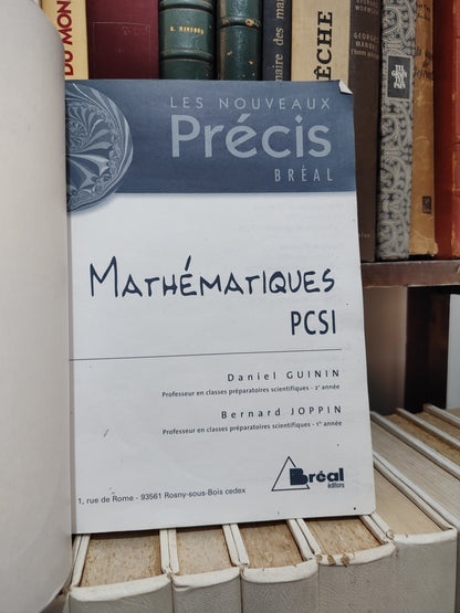 Guinin - Mathématiques exercices PCSI Précis bréal