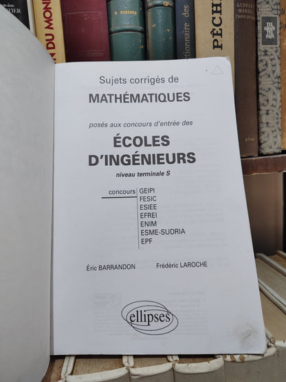 Sujets corrigé de mathématiques terminale s