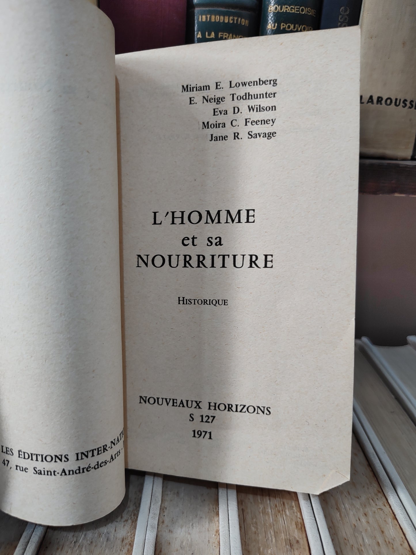 Lowenberg - L'homme et sa nourriture historique