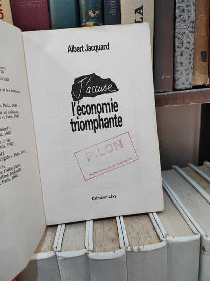 Jacquard - J'accuse l'économie triomphante