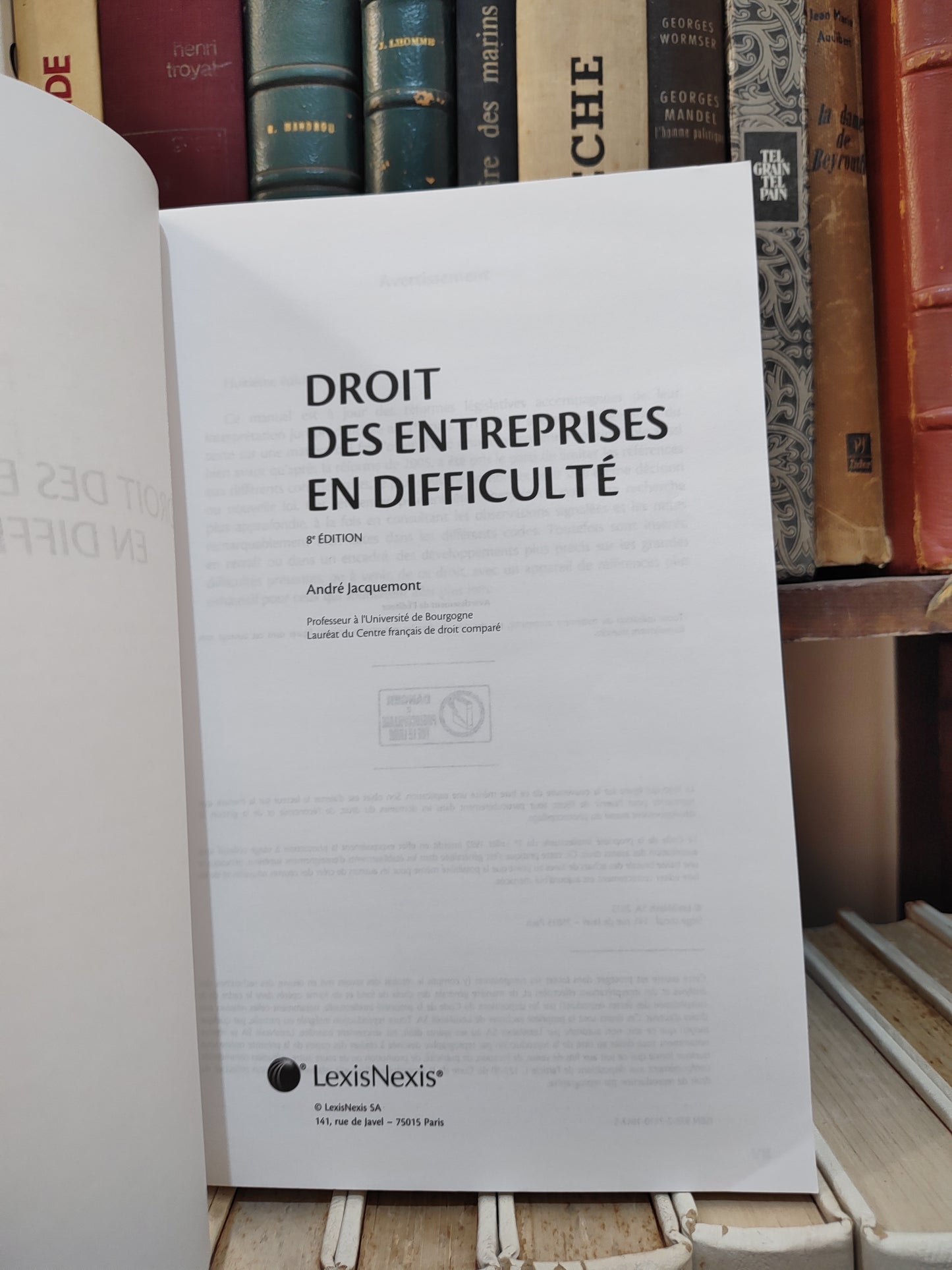 Jacquemont - Droit des entreprises en difficulté