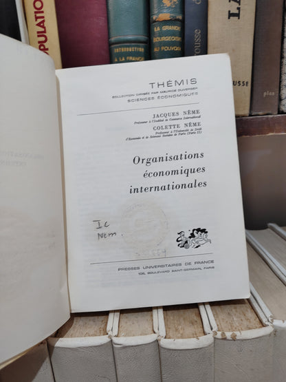 Jacques - Organisations économiques internationales