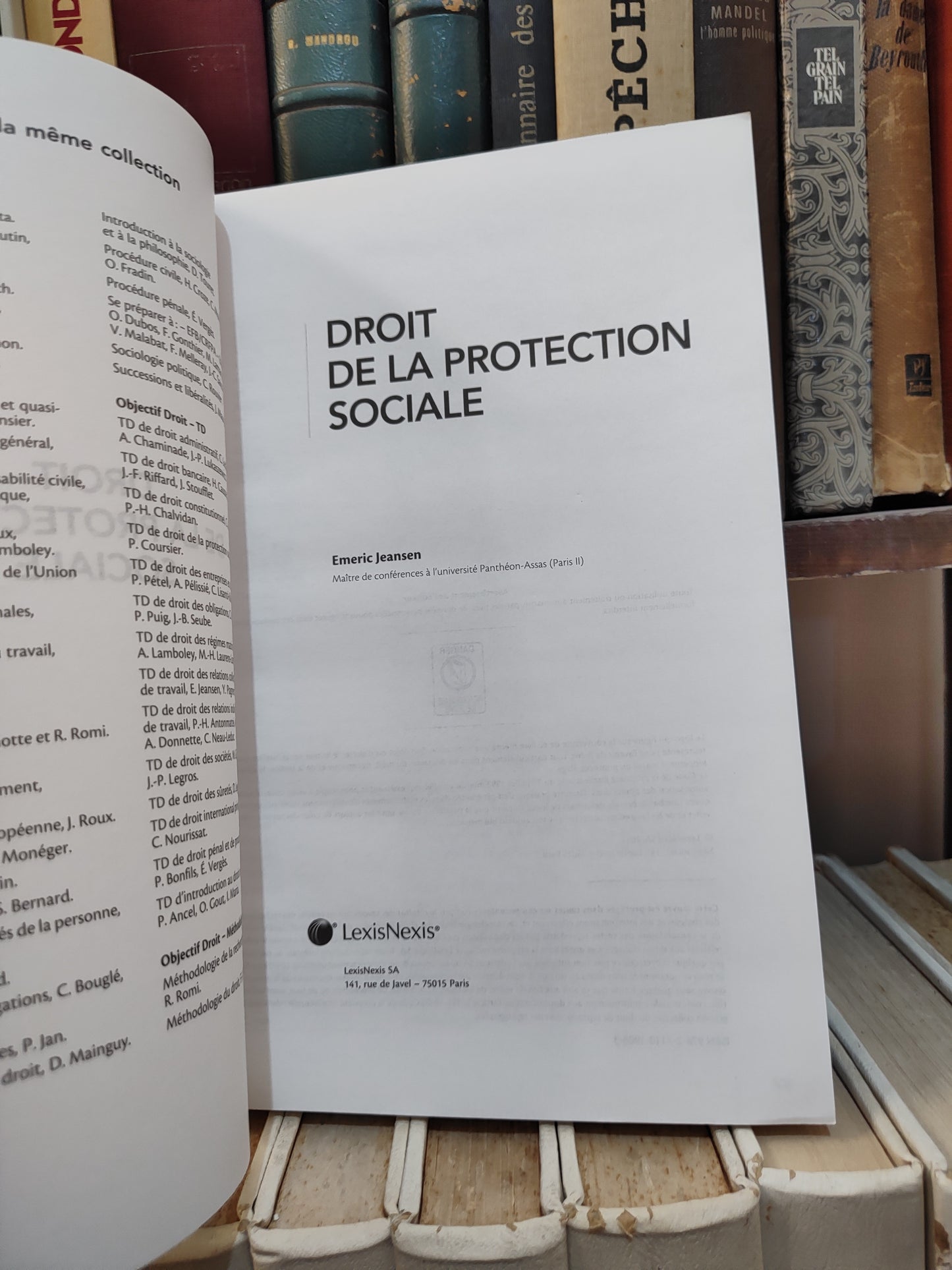 Jeansen - Droit de la protection sociale ; Objectif droit cours