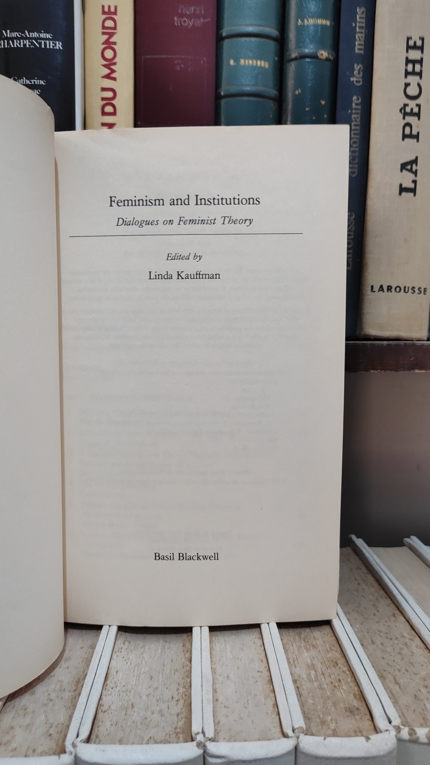 Kauffman - Feminism and Institutions  : Diqlogues on Feminist Theory