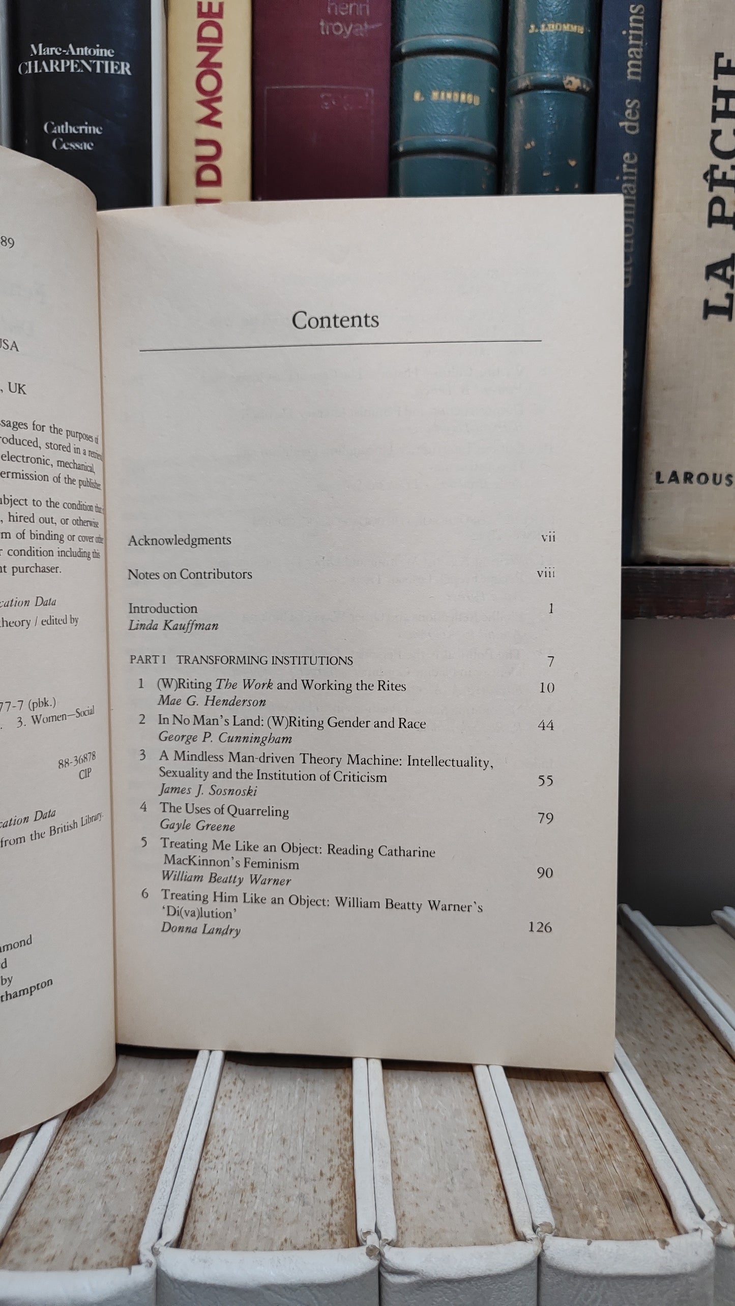 Kauffman - Feminism and Institutions  : Diqlogues on Feminist Theory