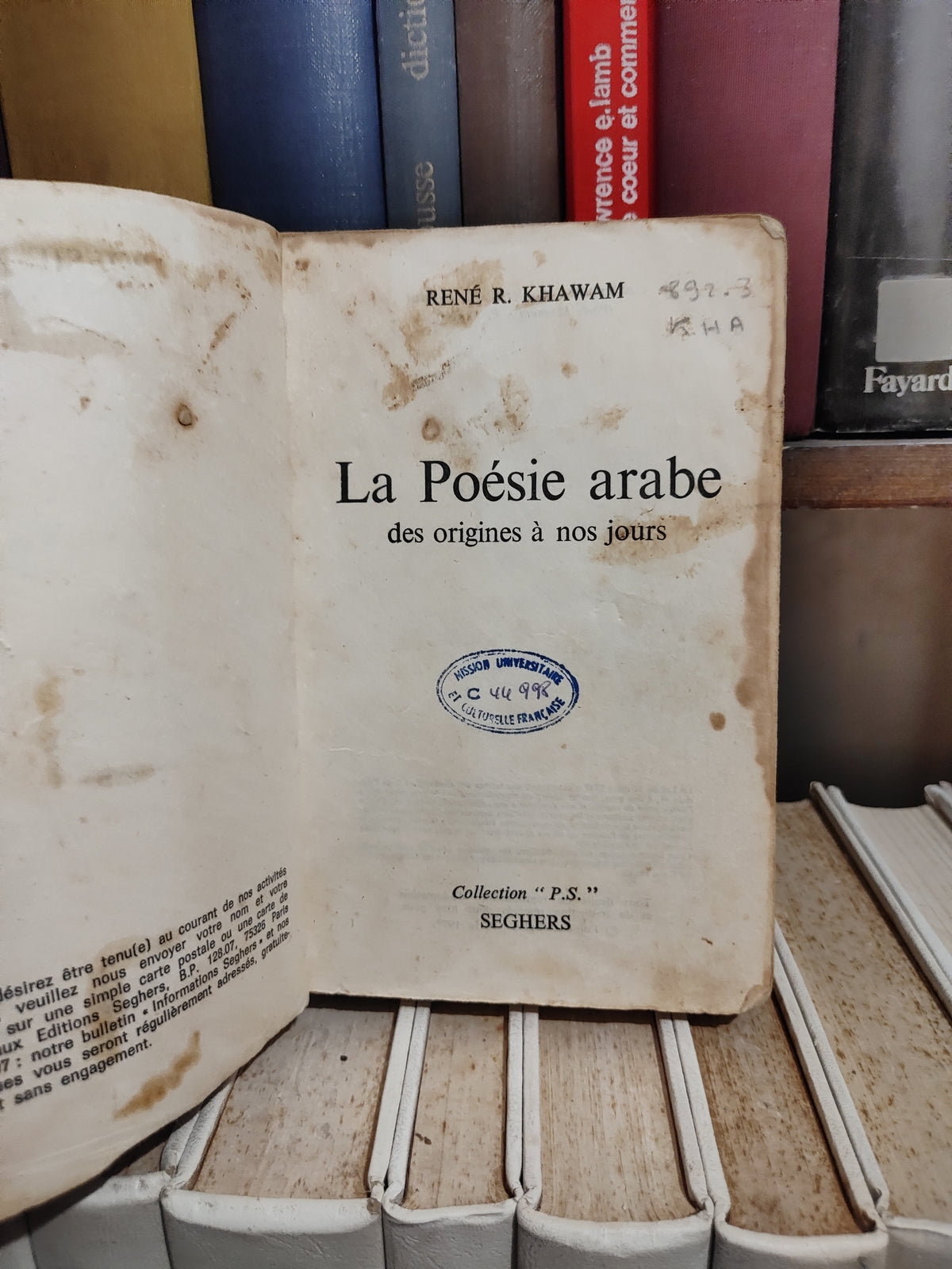 Khawam - La poésie arabe