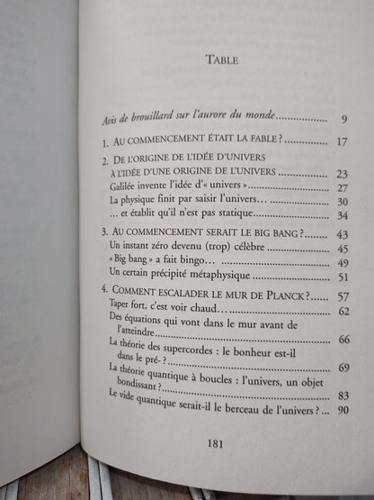 Klein - Discours sur l'origine de l'Univers