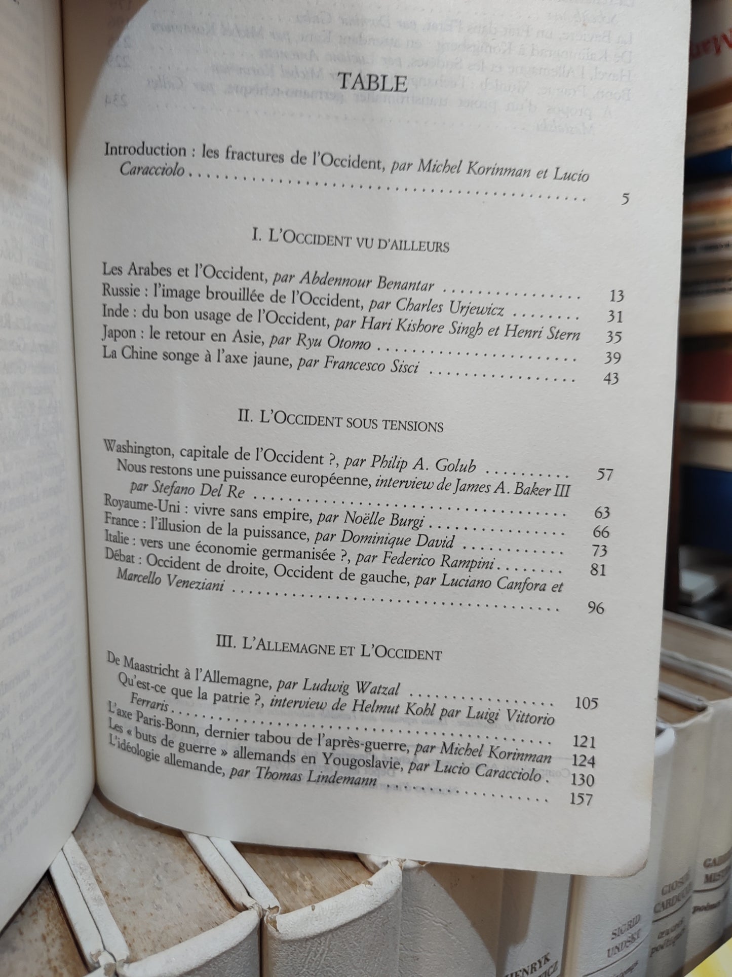 Korinma, - Les fractures de l'occident ; élément de géopolitique