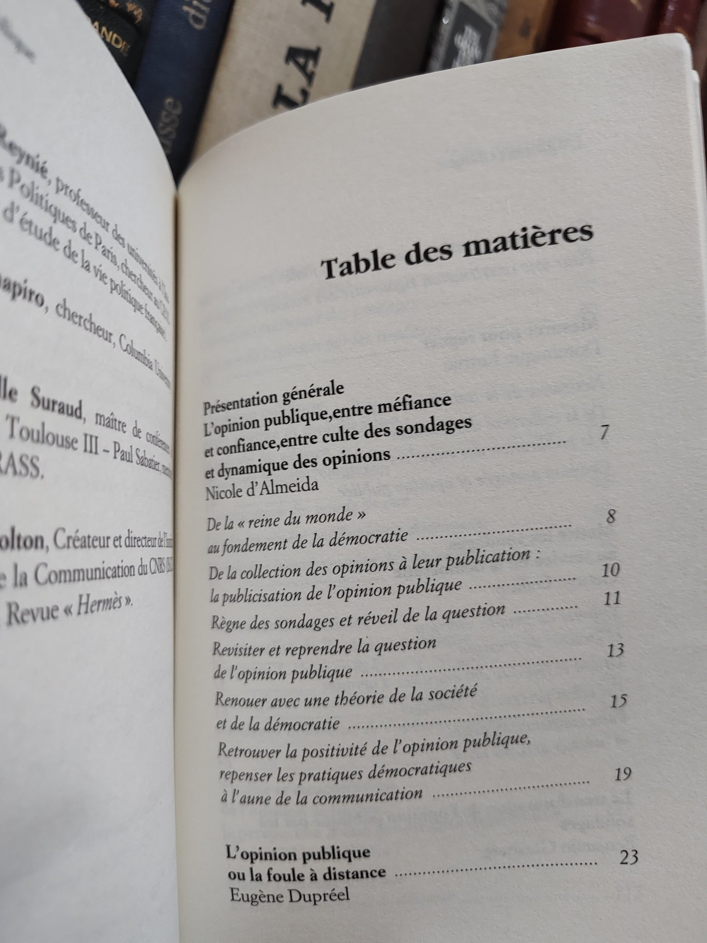 L'opinion publique