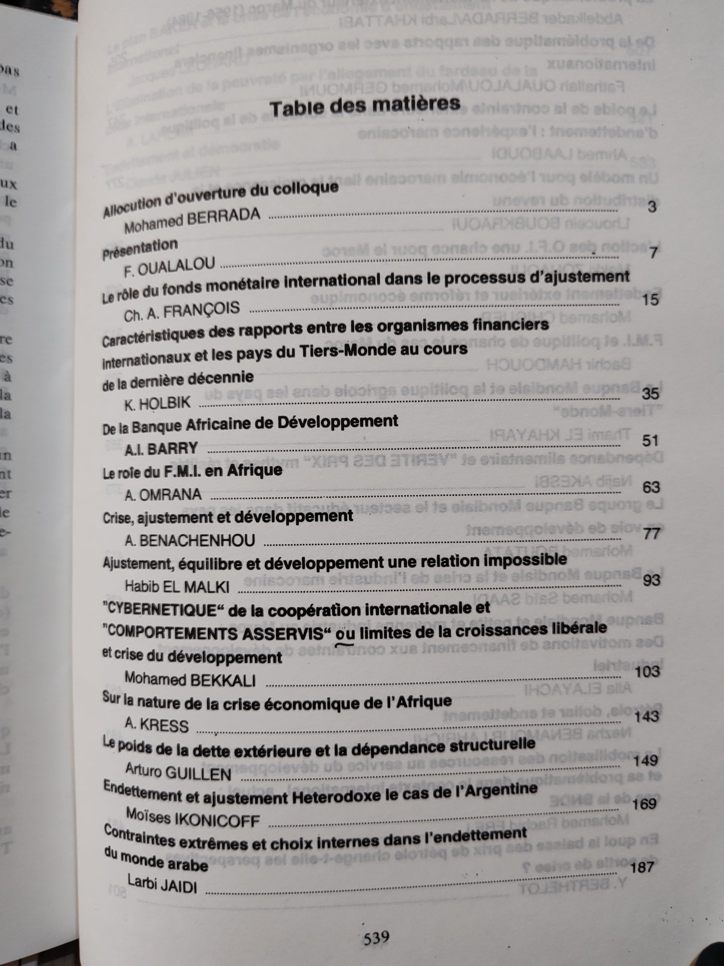 La crise et l'endettement du tiers monde