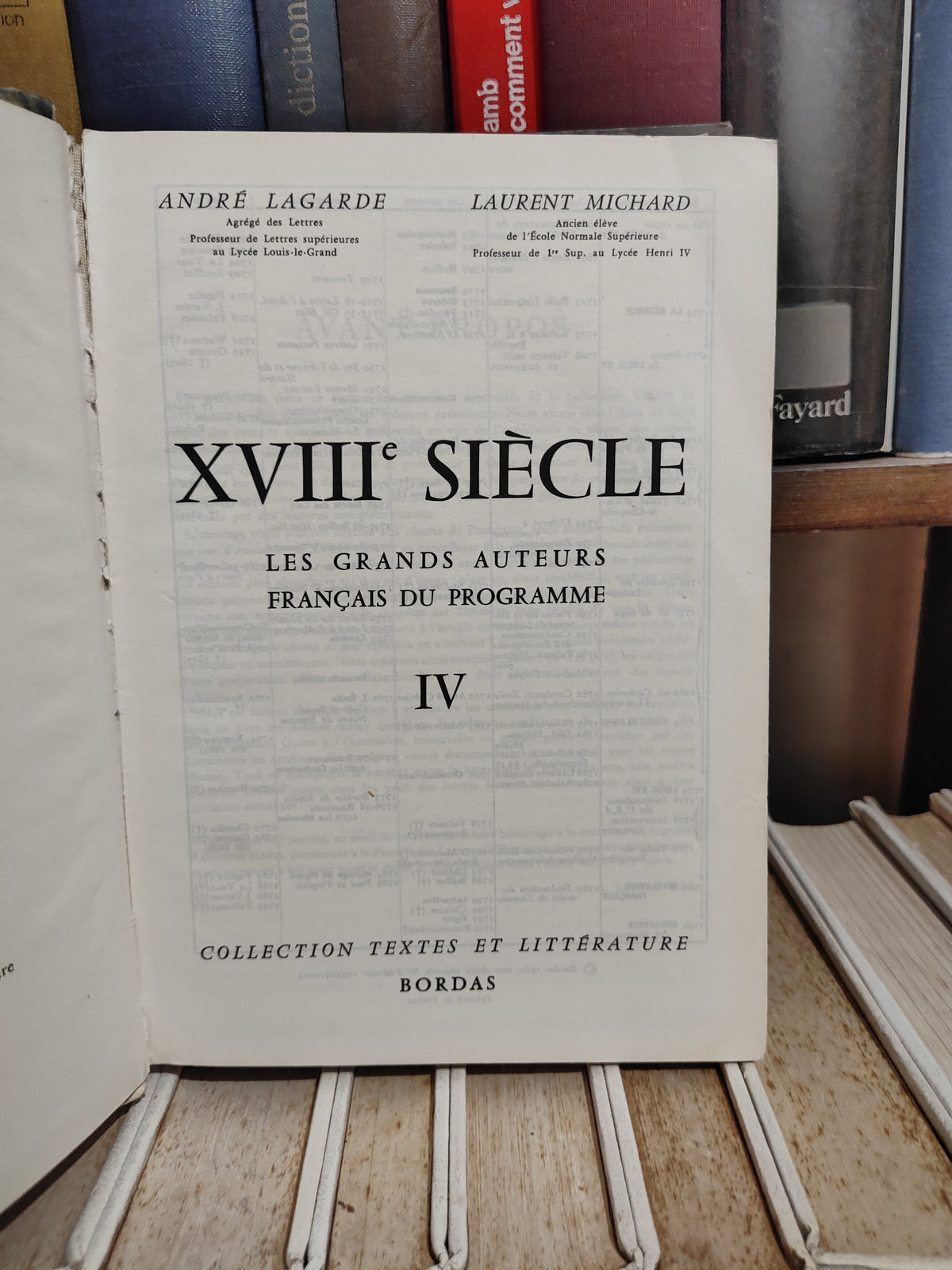 Lagarde et Michard XVIIIe siècle