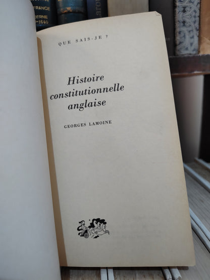 Lamoine - Histoire constitutionnelle anglaise
