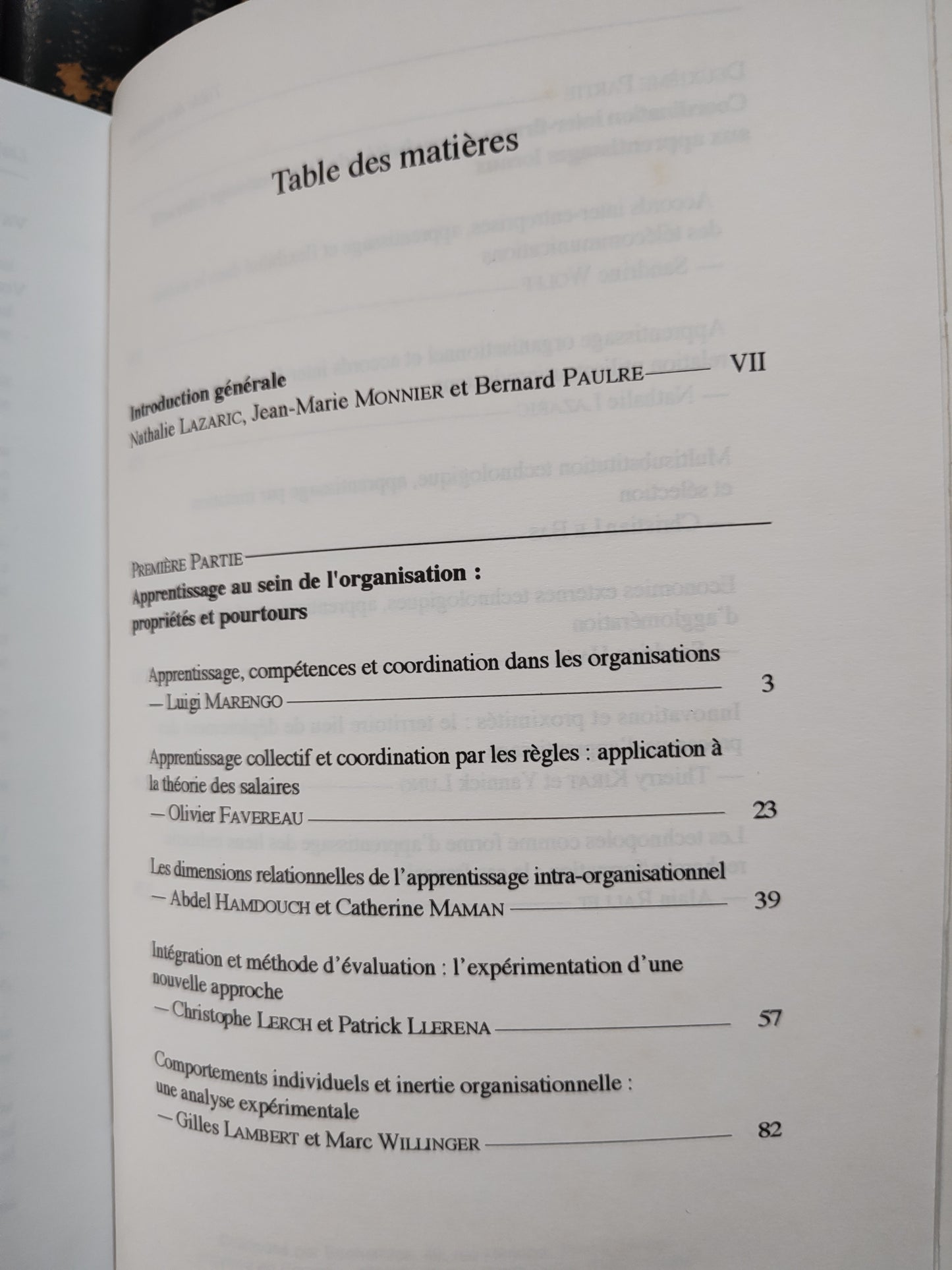 Lazaric - Coordination économique et apprentissage des firmes