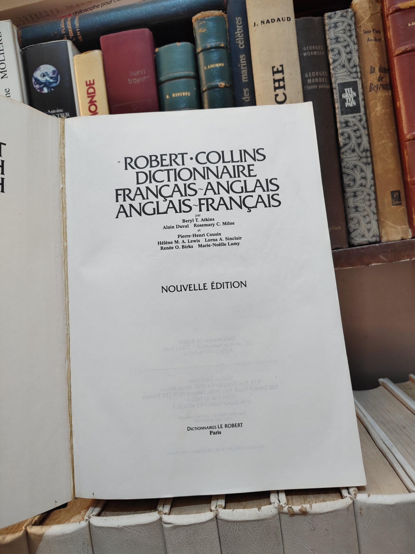 Le Robert et Collins Dictionnaire Français Anglais / English French