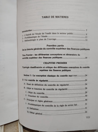 Le droit du contrôle supérieur des finances publiques au Maroc Tome 1