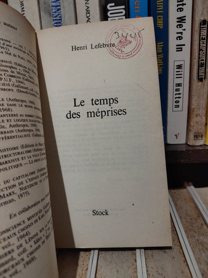 Lefebvre - Le temps des méprises