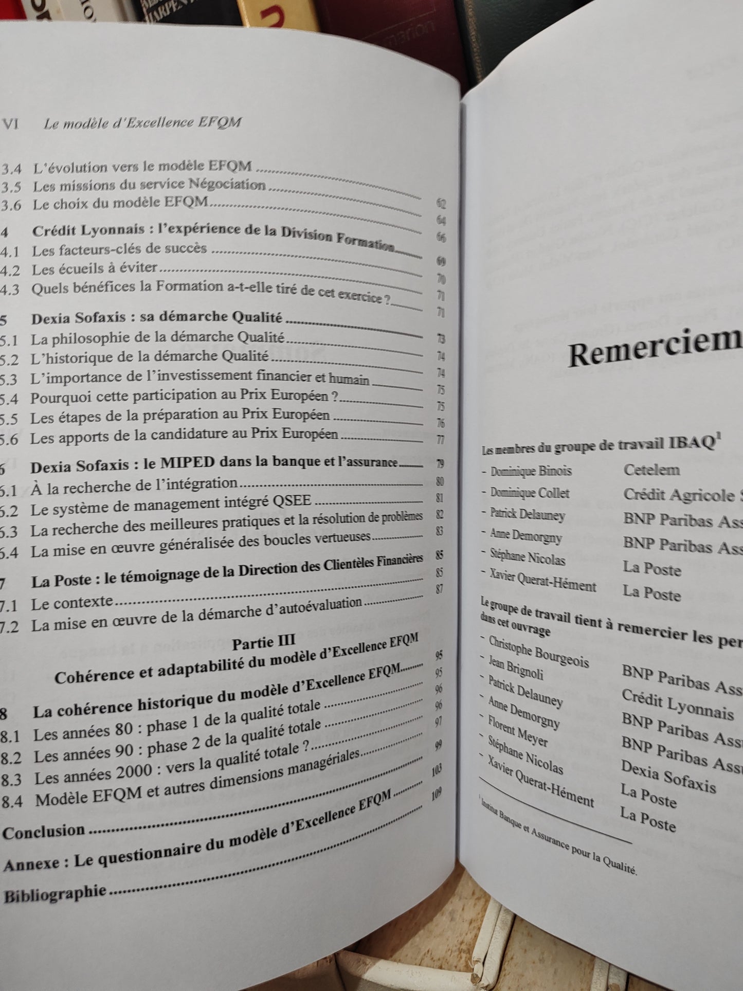 Le modèle d'excellence EFQM : application à la banque et à l'assurance