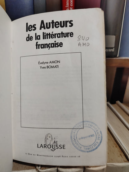 Les auteurs de la littérature français larousse