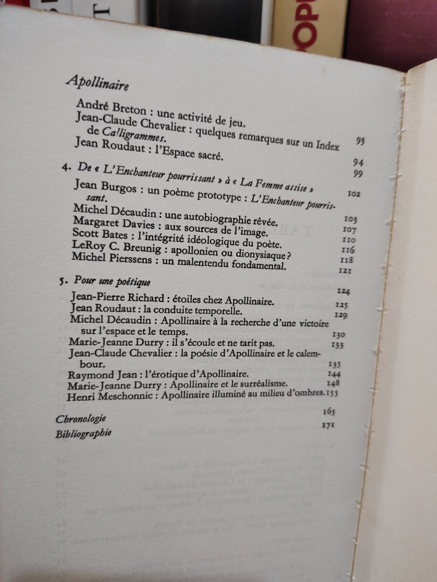Les critiques de notre temps et apollinaire