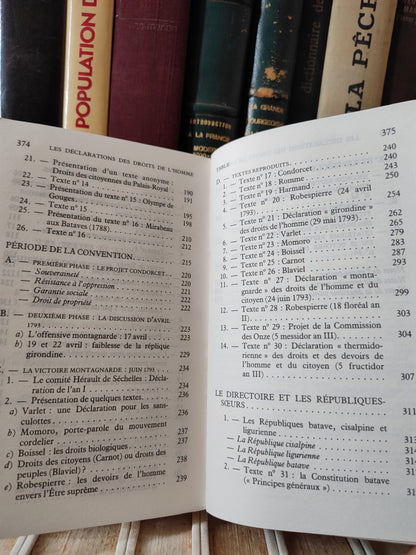 Les déclarations des droits de l'homme 1789