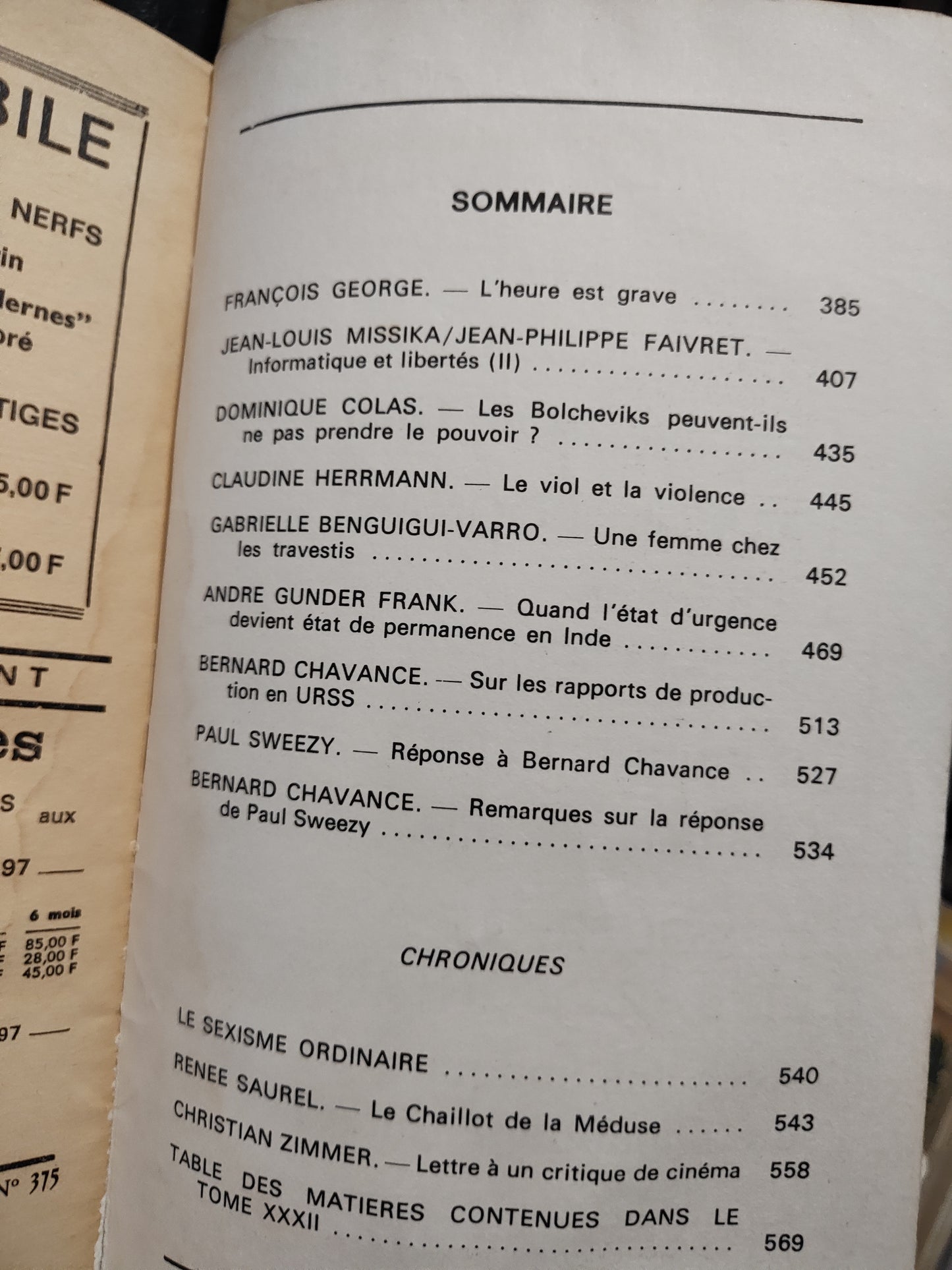Les temps moderne N375