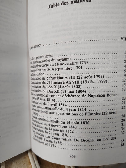 Linotte - Les constitutions français