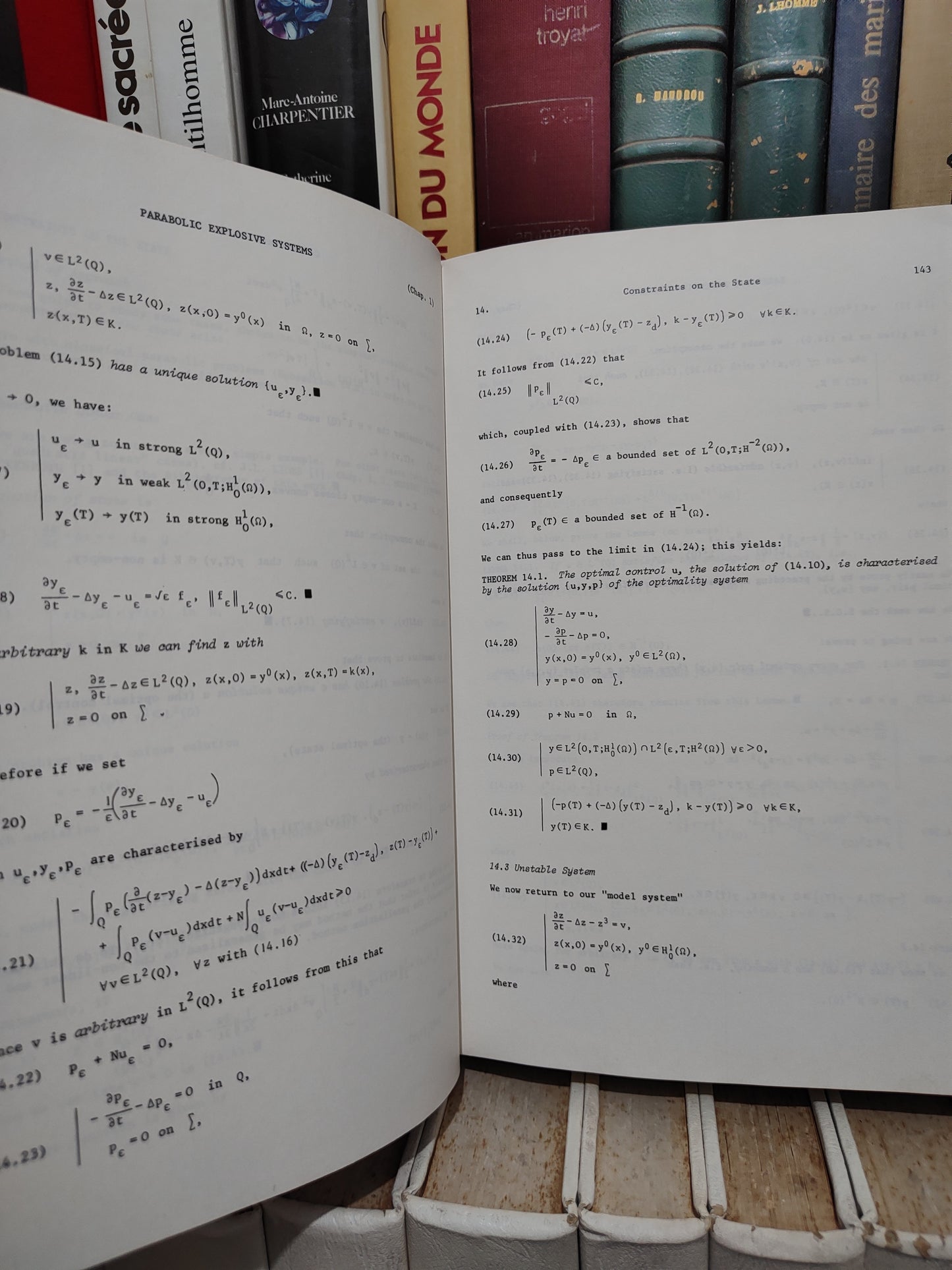 Lions - Control of distributed singular systeme