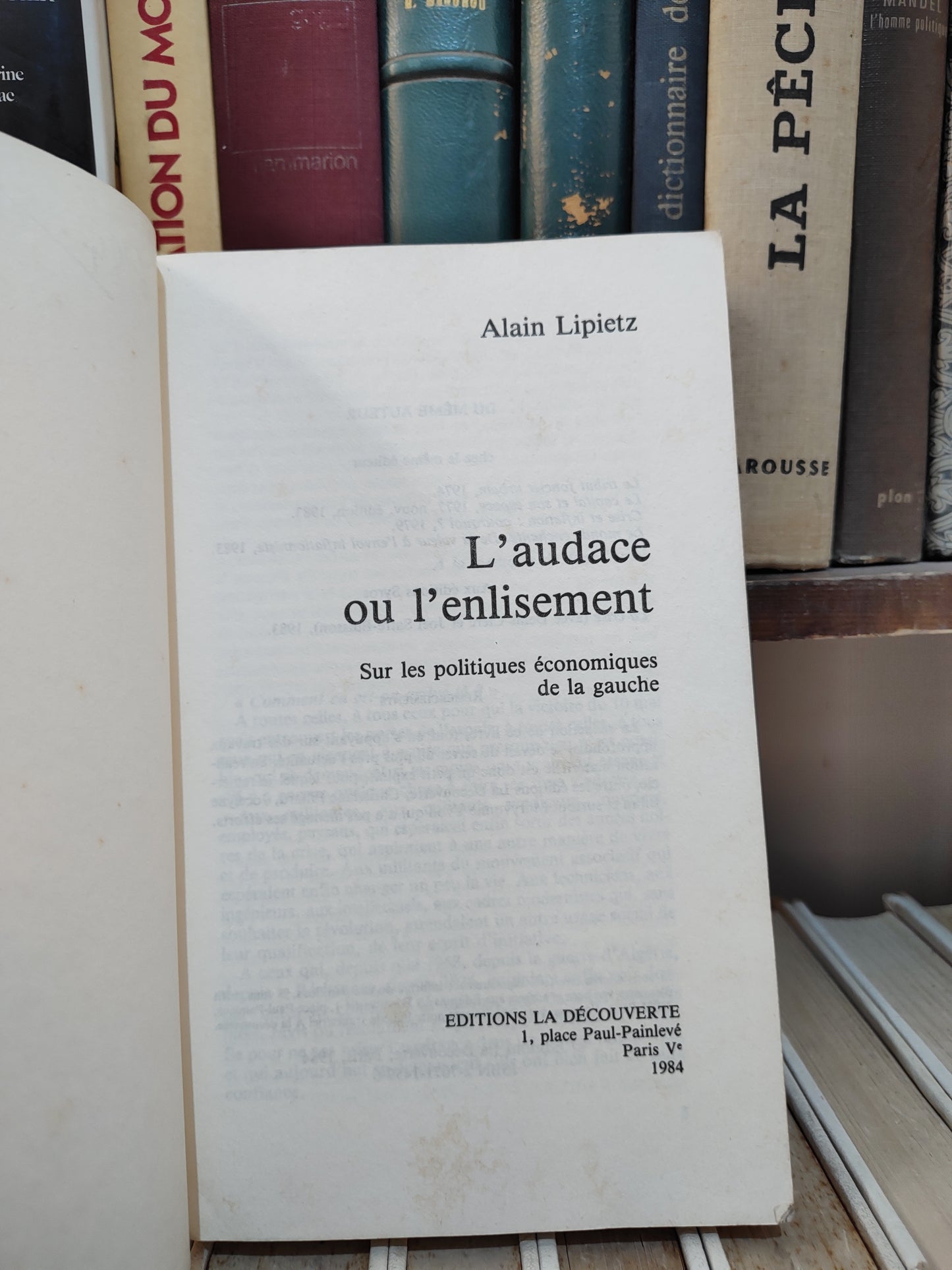 Lipietz - L'audace ou l'enlisement