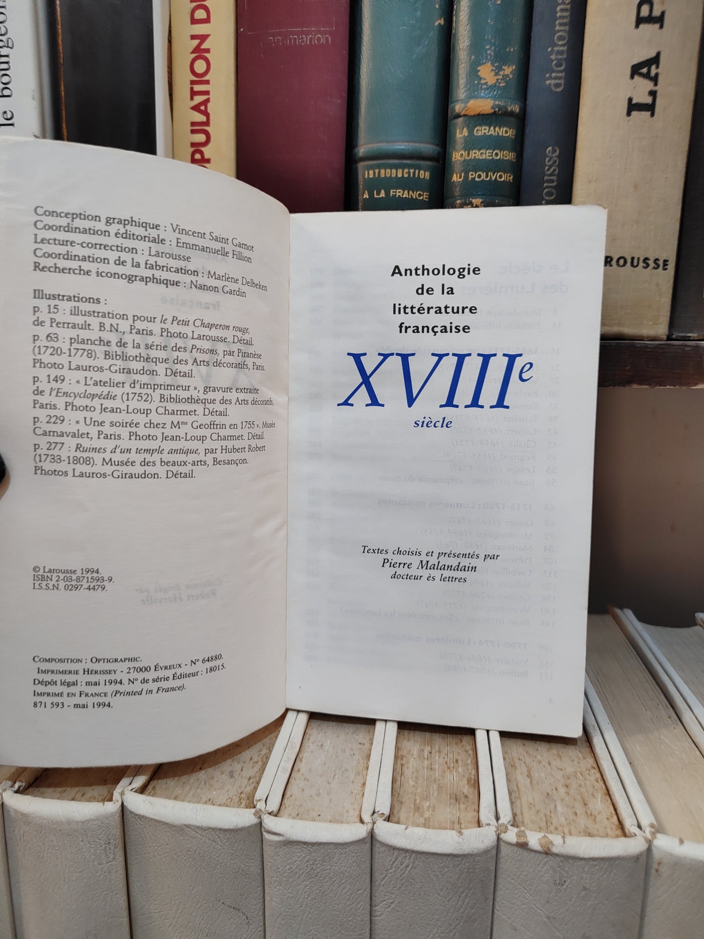 Littérature française XVIIIe siècle anthologie