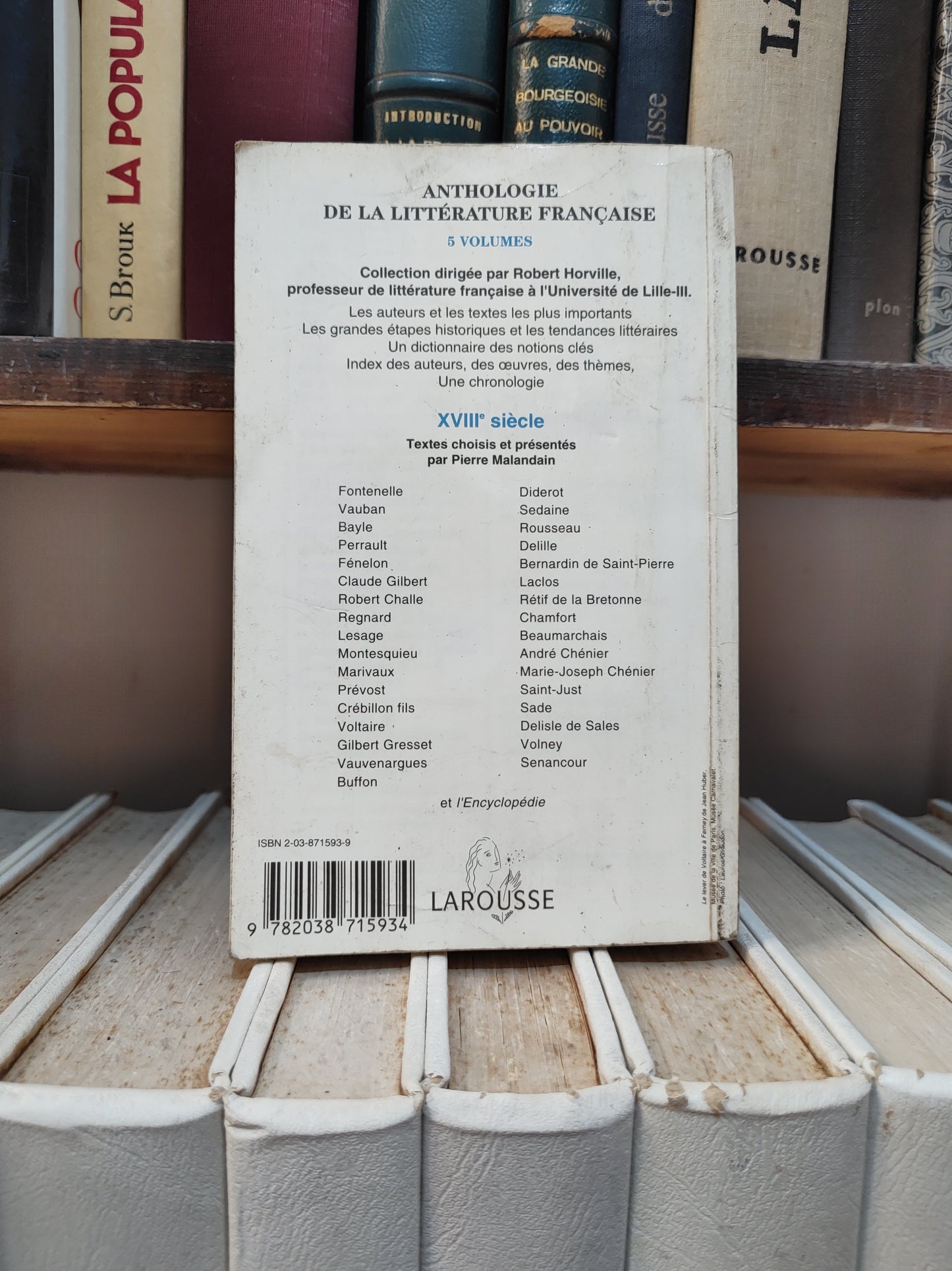 Littérature française XVIIIe siècle anthologie