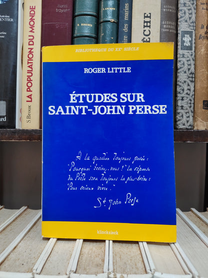 Little - Études sur Saint-Jhon Perse