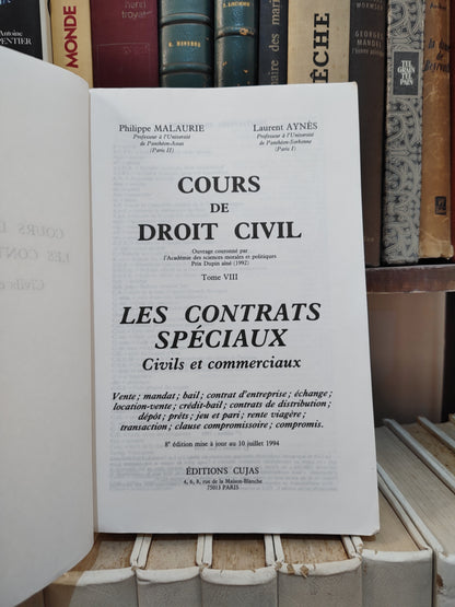 Malaurie - Droit civil ; Les contrats spéciaux